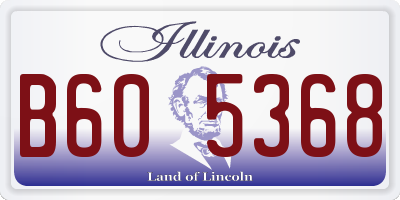 IL license plate B605368
