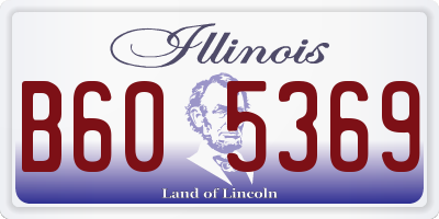 IL license plate B605369