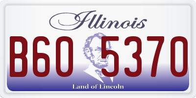 IL license plate B605370
