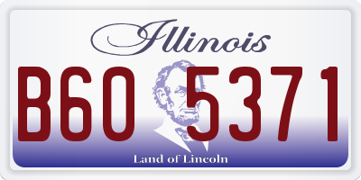 IL license plate B605371