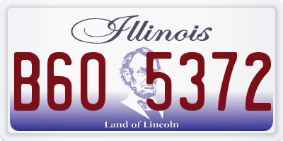 IL license plate B605372