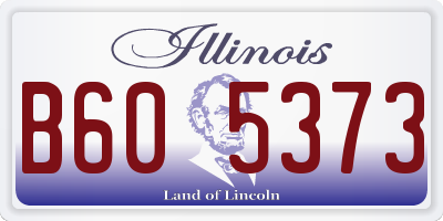 IL license plate B605373