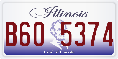 IL license plate B605374