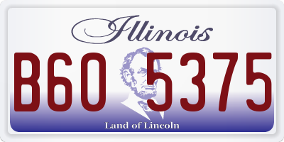 IL license plate B605375