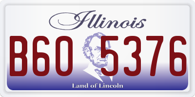IL license plate B605376