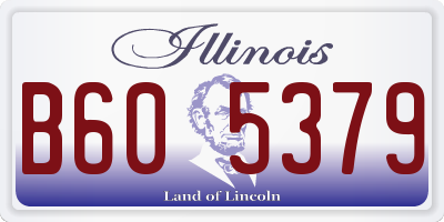 IL license plate B605379