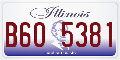 IL license plate B605381
