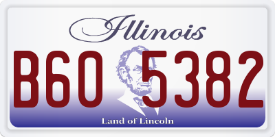 IL license plate B605382