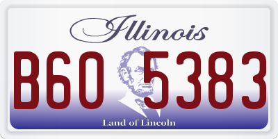 IL license plate B605383