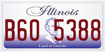 IL license plate B605388
