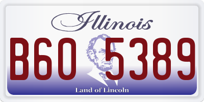 IL license plate B605389