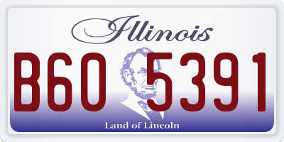 IL license plate B605391
