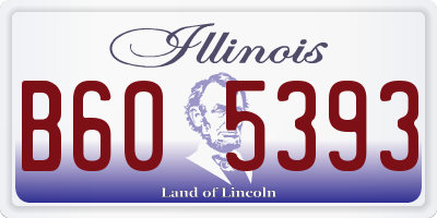 IL license plate B605393