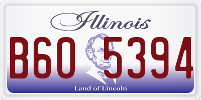 IL license plate B605394