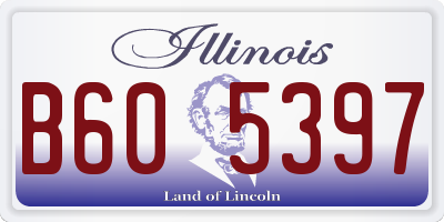 IL license plate B605397