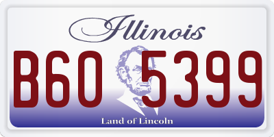 IL license plate B605399