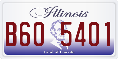 IL license plate B605401