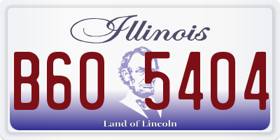 IL license plate B605404