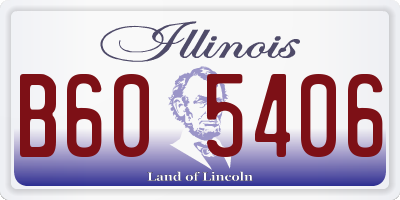 IL license plate B605406