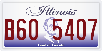 IL license plate B605407