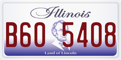 IL license plate B605408