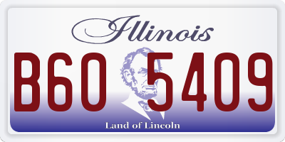 IL license plate B605409