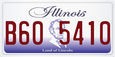 IL license plate B605410