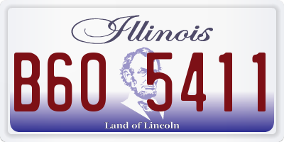 IL license plate B605411