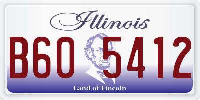 IL license plate B605412