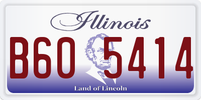 IL license plate B605414
