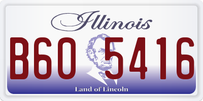 IL license plate B605416