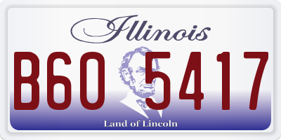 IL license plate B605417