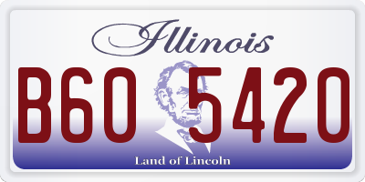 IL license plate B605420