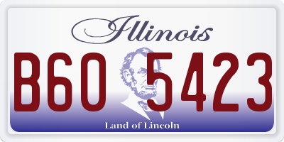 IL license plate B605423