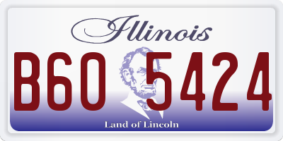 IL license plate B605424