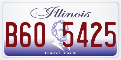 IL license plate B605425
