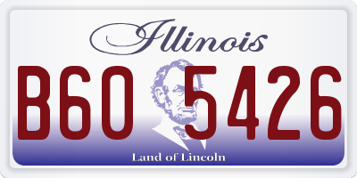 IL license plate B605426