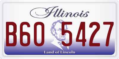 IL license plate B605427