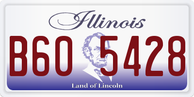 IL license plate B605428