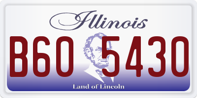 IL license plate B605430