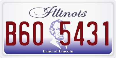 IL license plate B605431