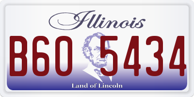 IL license plate B605434
