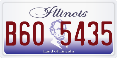 IL license plate B605435