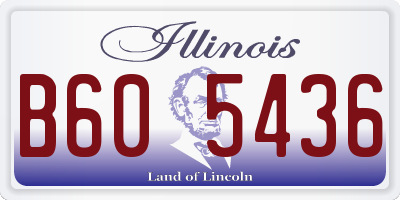 IL license plate B605436