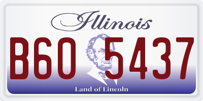 IL license plate B605437
