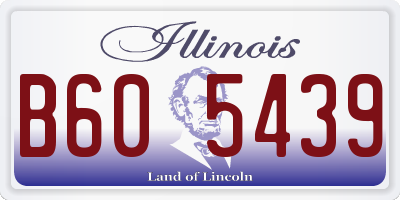 IL license plate B605439