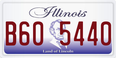 IL license plate B605440