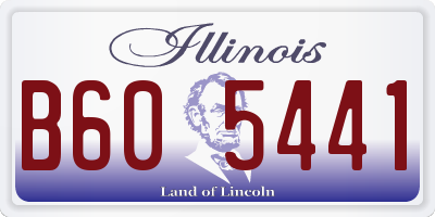 IL license plate B605441