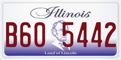 IL license plate B605442
