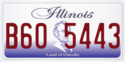 IL license plate B605443